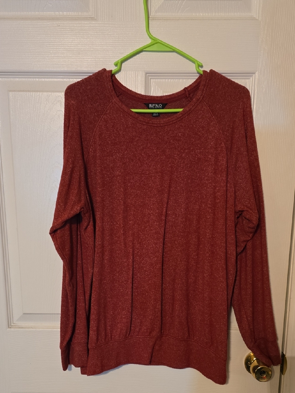 Buffalo David Bitton Heathered Rust Long Sleeve Sweater